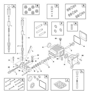 Pump (316370) Diagram and Parts List for 020463-02  Briggs and Stratton Pressure Washer